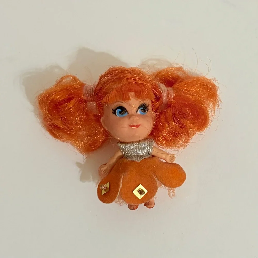 Vintage Mattel LIDDLE KIDDLES Orange Ice Kone #3654 Sweet Treat Doll 1969